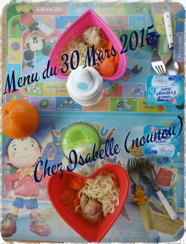 Menu 30/03/2015
